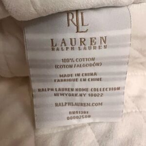 Lauren Ralph Lauren Home Collection Euro Pillow Shams, pre-owned cream 20x20